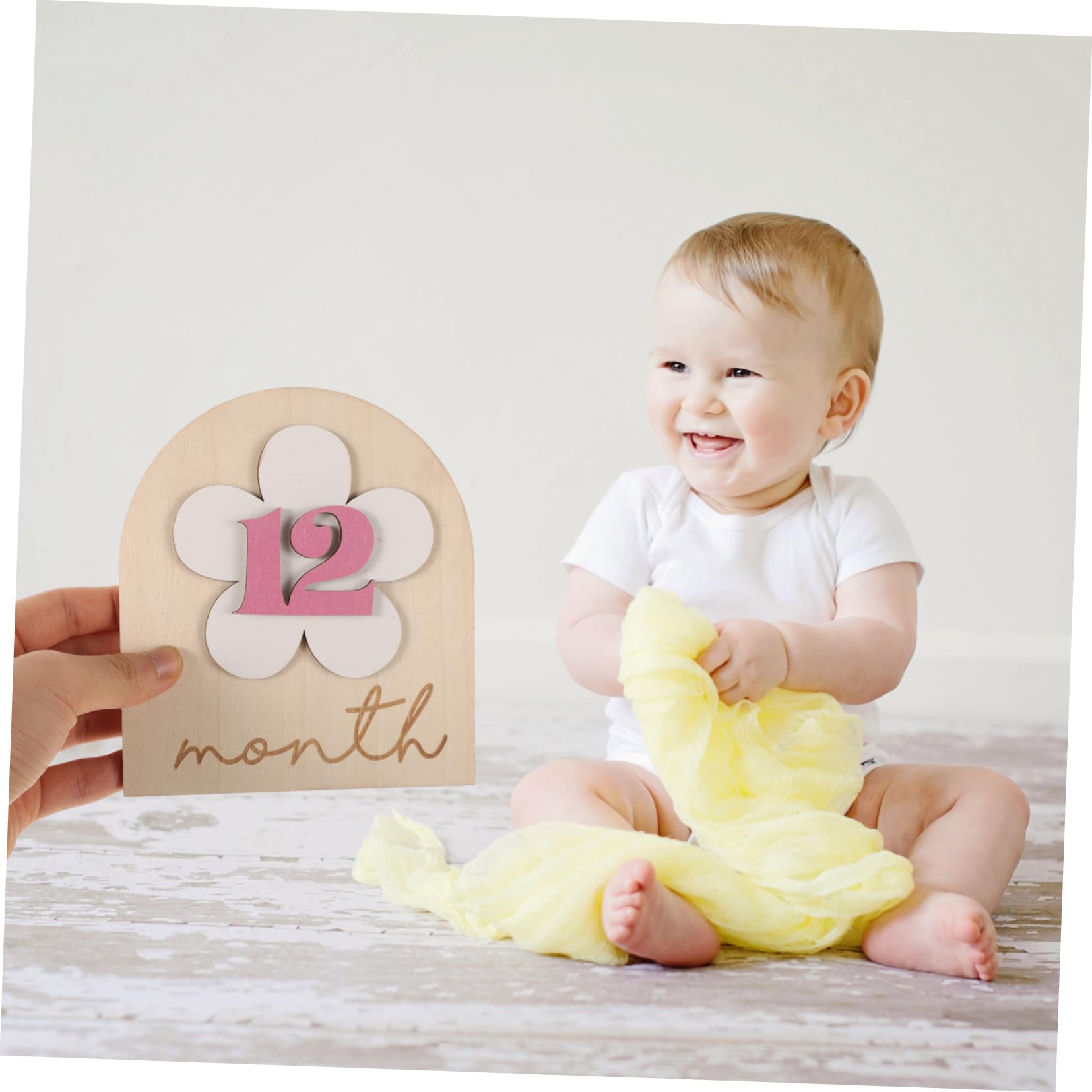 DOITOOL 5 Sätze Requisiten Für Die Babyfotografie Foto-shooting Monatlich Bekanntmachung Kleinkind Erste Artikel Geburt Zu Monatszeichen Für Babys Babyzeichen Babypartyschild Hölzern
