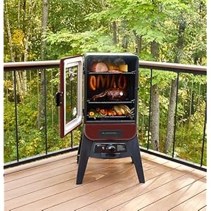 Pit Boss 2-Series Gas Vertical Smoker, Red Hammertone Pit Boss 2 Series Gas Vertical Smoker Red Hammertone