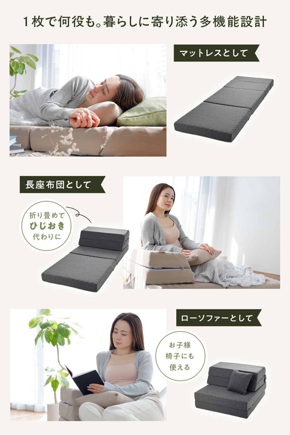 Amazon｜HUGMIN® ハグミン ごろ寝マット 厚め 【 折りたたみ