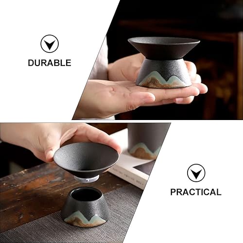 Miniatura 7 de ULTNICE Infusor de taza de té de malla, infusor de filtro de té, colador de té cerámica suelta, malla de té, infusor de té chino, utensilios de té