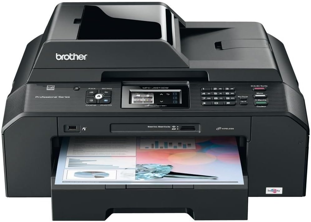 Brother International - MFCJ5910DW - MFC-J5910DW Wireless All-in-One Inkjet Printer,