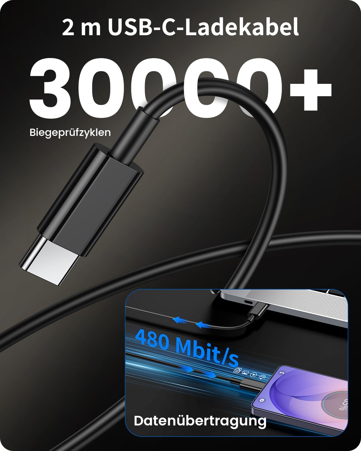 45W Ladekabel USB C Schnellladekabel Ladegerät für Samsung Galaxy S26 Ultra S25 S24 S23 S22 FE 5G A56 A55 A54 A16, Note, Tab S8 S9, Super Fast Charger Schnelladegerät mit 2M Typ C Kabel, 2-Pack
