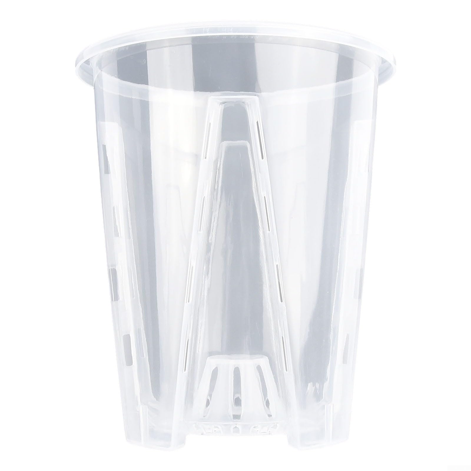 HEIBTENY Clear Plastic Orchid PlantersWith Drain Holes For Succulent Plants, Lightweight Transparent Flower Pots Suitable For Garden And Office(14cm)