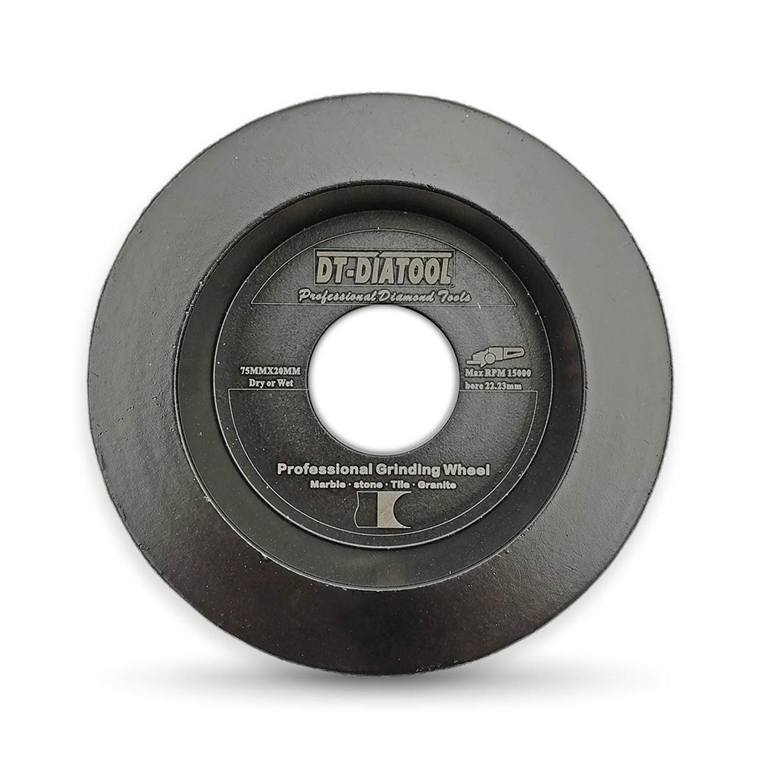 Utensili con mola abrasiva, Mola diamantata brasata sotto vuoto da 75 mm, 3", con bordo semicircolare, pergolato, grana 7/8", 60 dimensioni multiple(1,20mm)