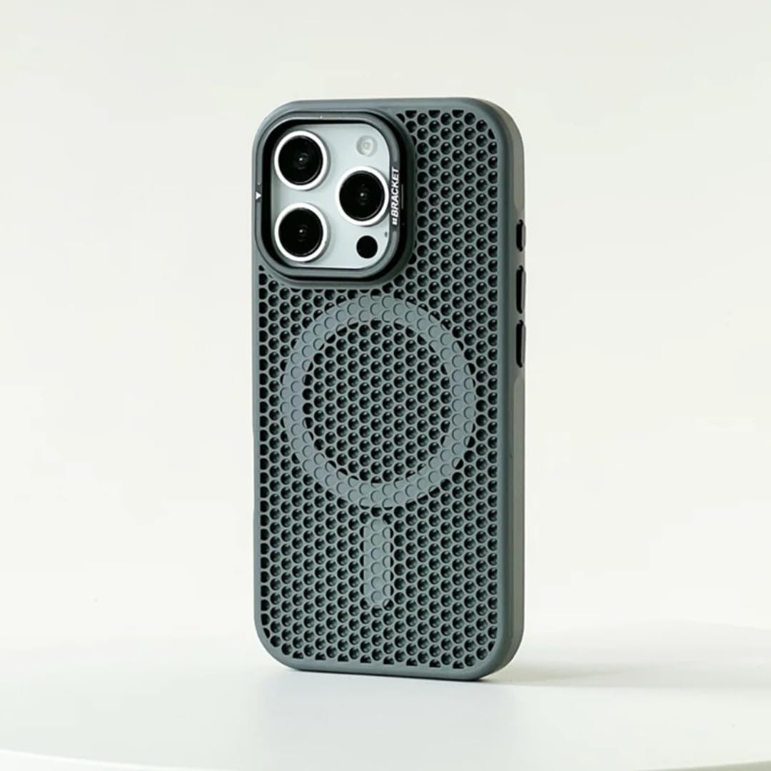 Coque iPhone 13 grise ventilée avec support pour regarder vos vidéos - 8