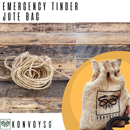 KonvoySG High Carbon Steel Simple Fire Lighting Tool Striker Emergency Starter for Use with All Kinds of Tinder for Bushcraft and Survivalists and Camping.