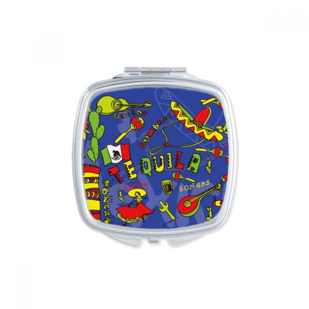 Miroir compact Mexique mignon pour retouches maquillage en voyage