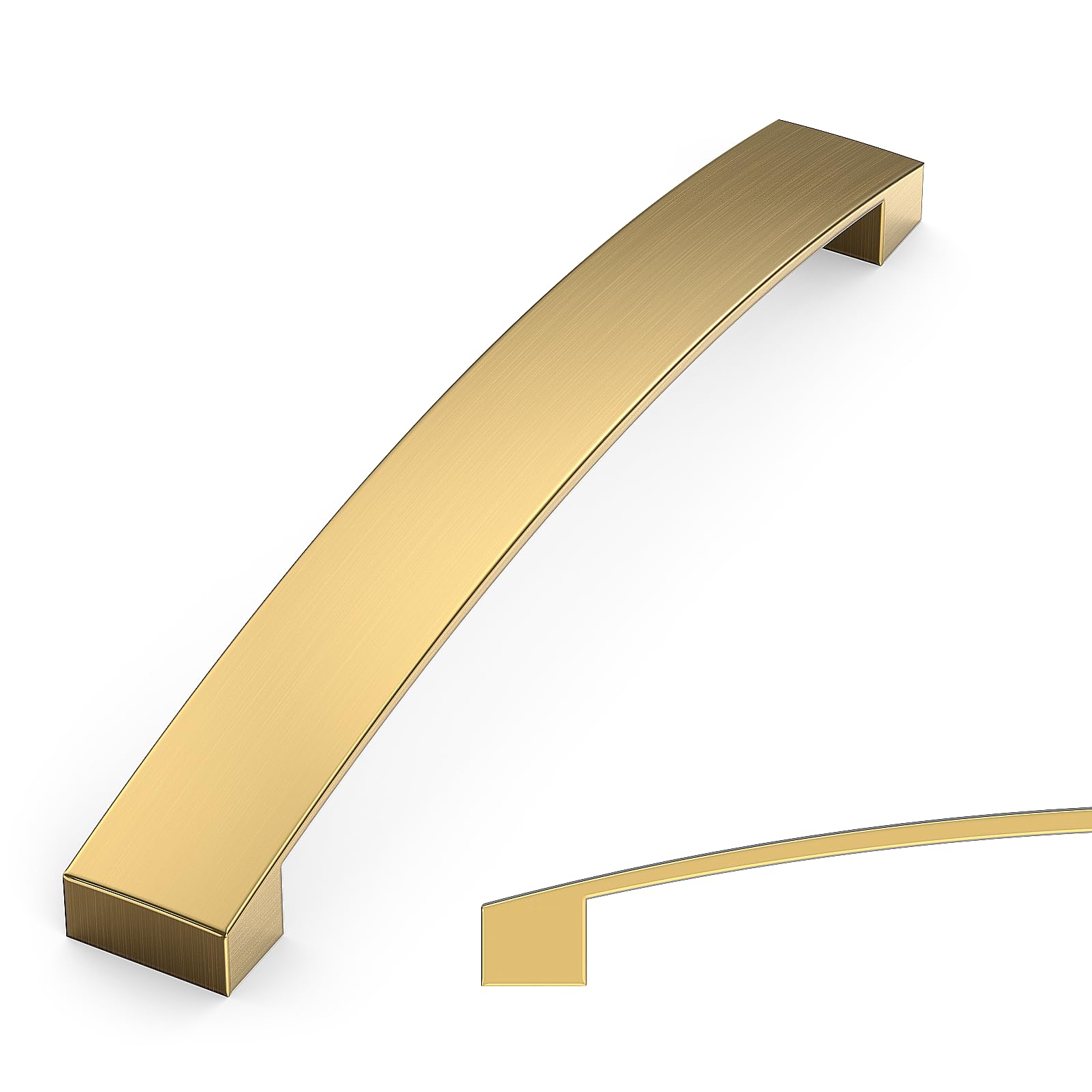 Amerdeco 10 Pack Champagne Bronze Cabinet Pulls,160mm Hole Center-Drawer Handles for Kitchen&Bathroom,AM036