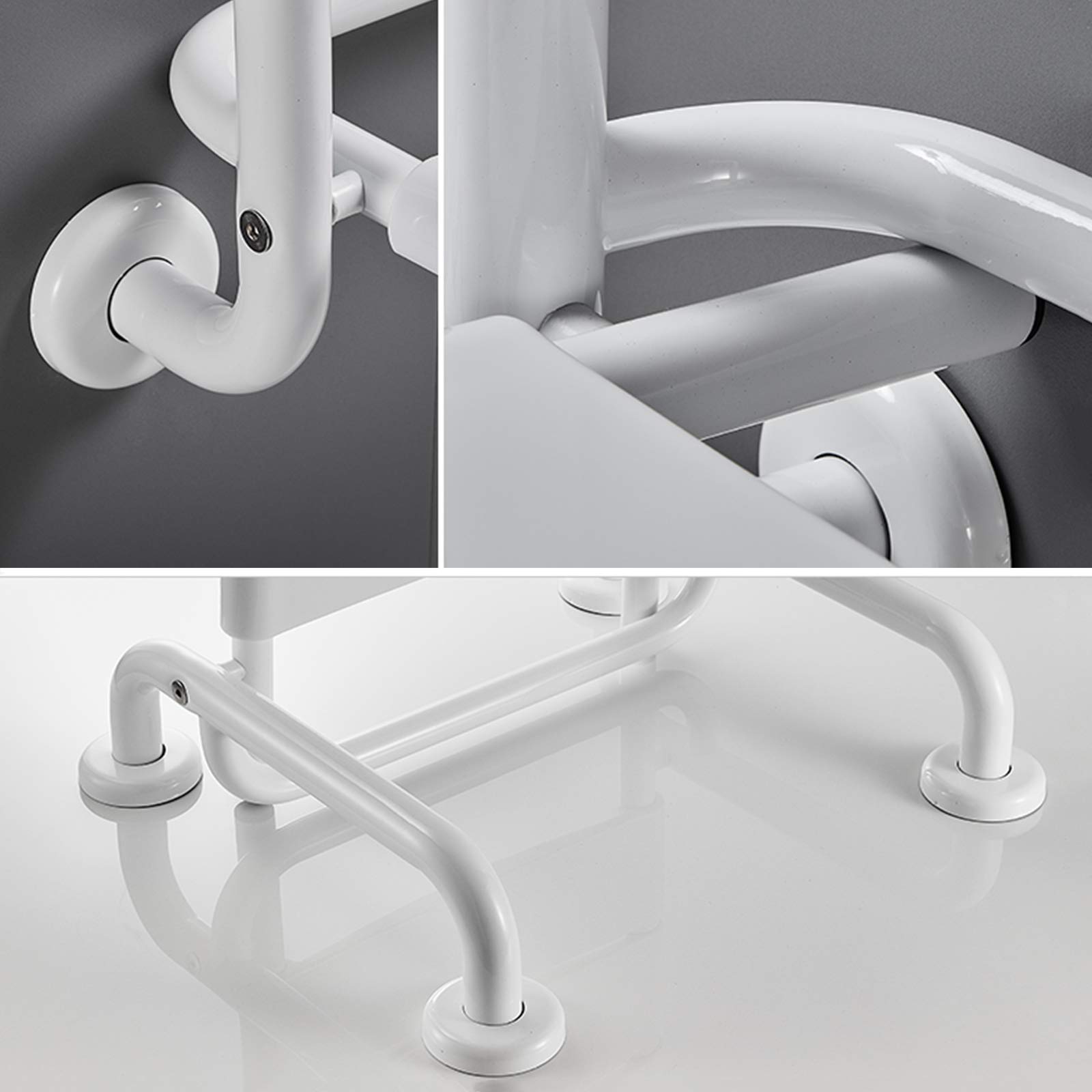 Taburetes de Ducha de Pared Plegables Asiento de Ducha de Pared Antideslizante de Seguridad para Ancianos/discapacitados Banco de Ducha de Acero Inoxidable Máx. 200kg