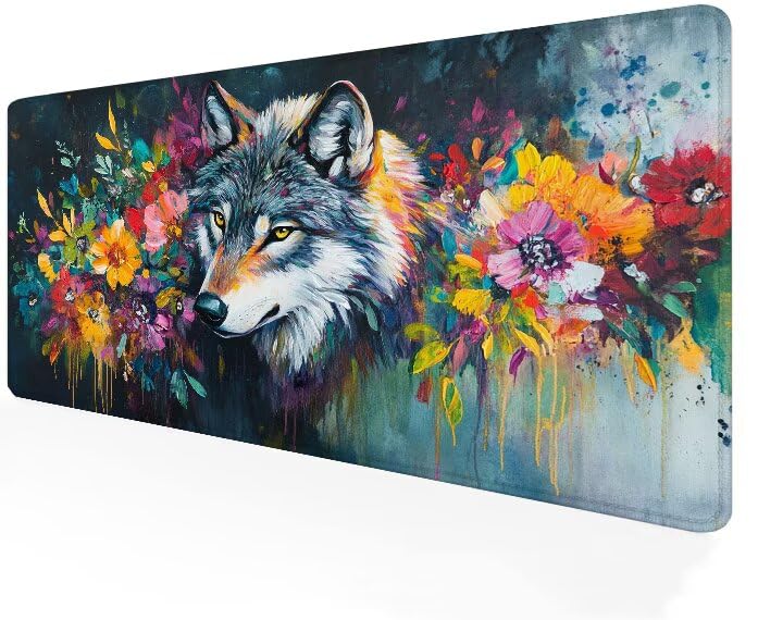 Desk mat loup grand format pour optimiser le travail sur PC