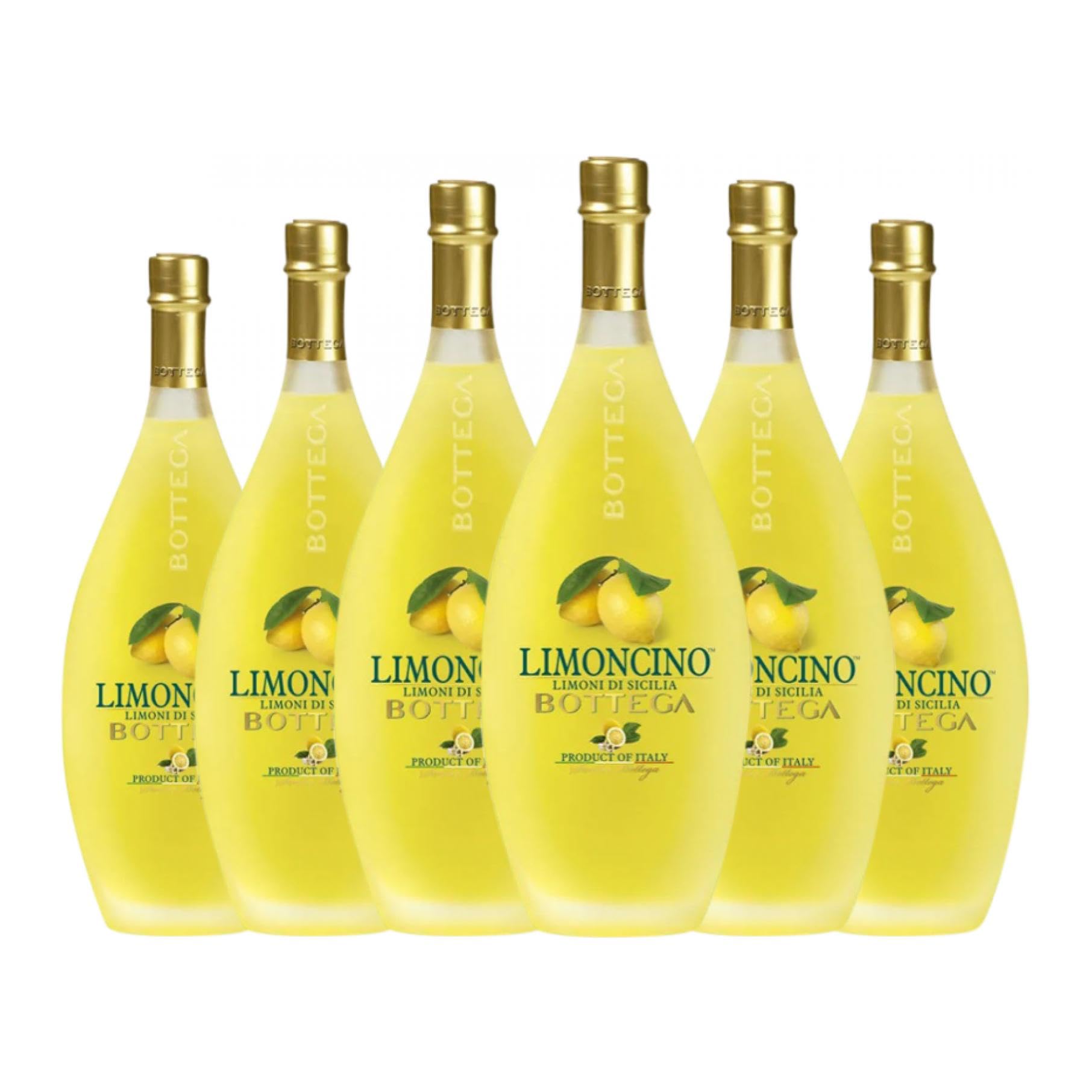 Licores Limoncino Bottega Botella Medium 50 cl (Caja de 6 Botella Medium de 50 cl)