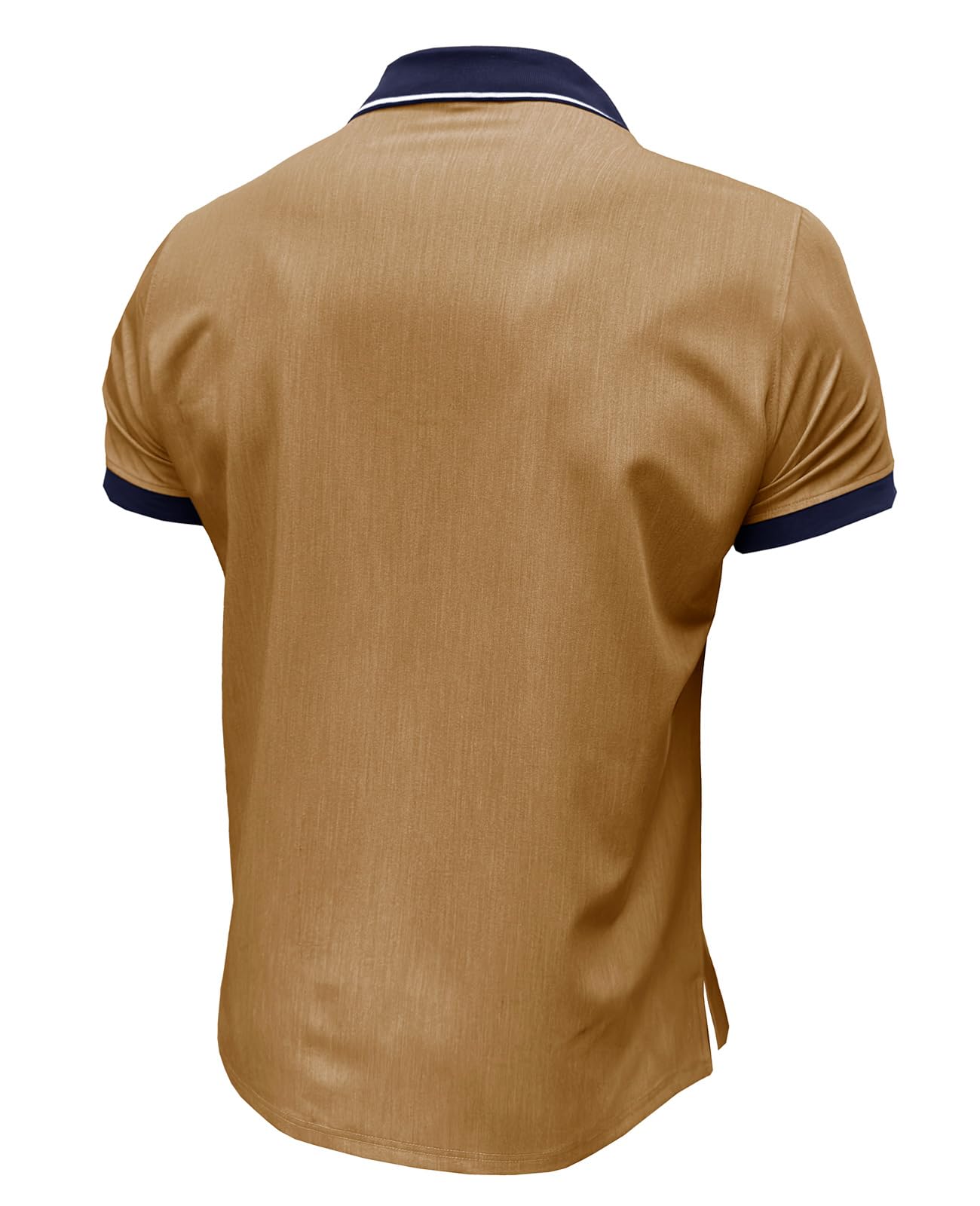 Suwangi Męska koszulka polo z krótkim rękawem, na czas wolny, na lato, kontrast modna, styl polo, klasyczny styl retro, z kieszenią