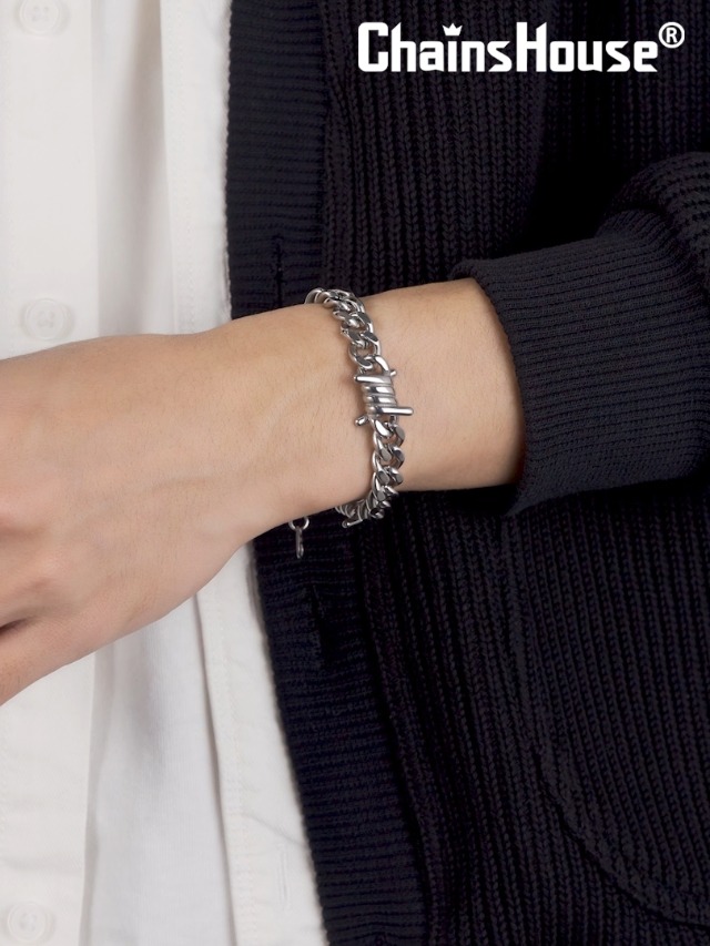 Pulsera Barbed Wire de Acero Inoxidable para Hombre miniatura 7