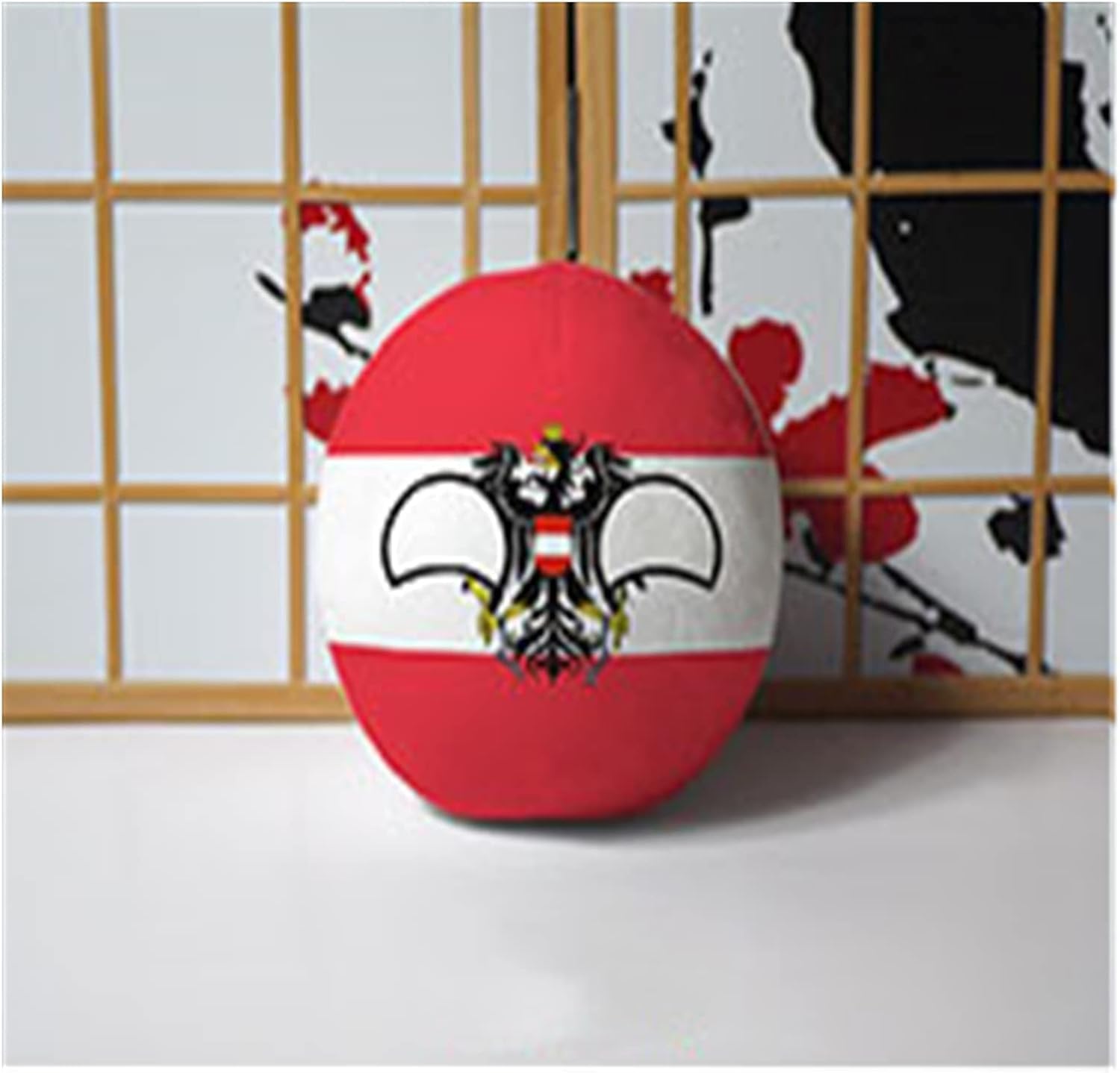 GANGKJDS Polandball Countryballs Plush Doll Ukraine Spain Hungary Portugal Romania Greece Austria Mexico Poland Ball Pendant 20cm (Color : Austria,