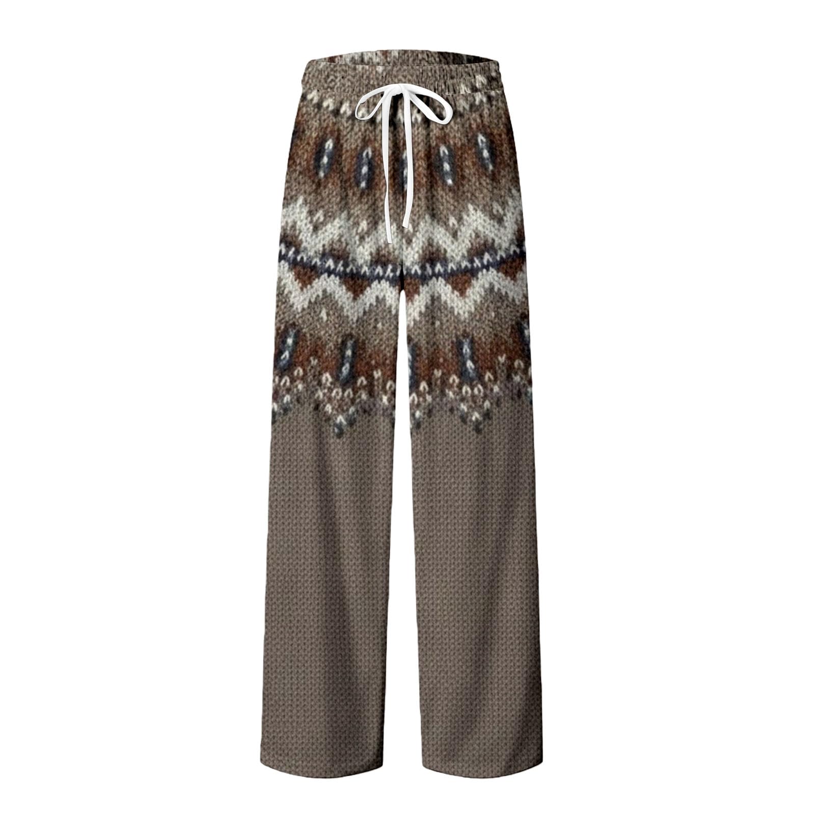 Generisch Pijama corto para hombre, pantalones de yoga, albornoz bordado para hombre (café, L)