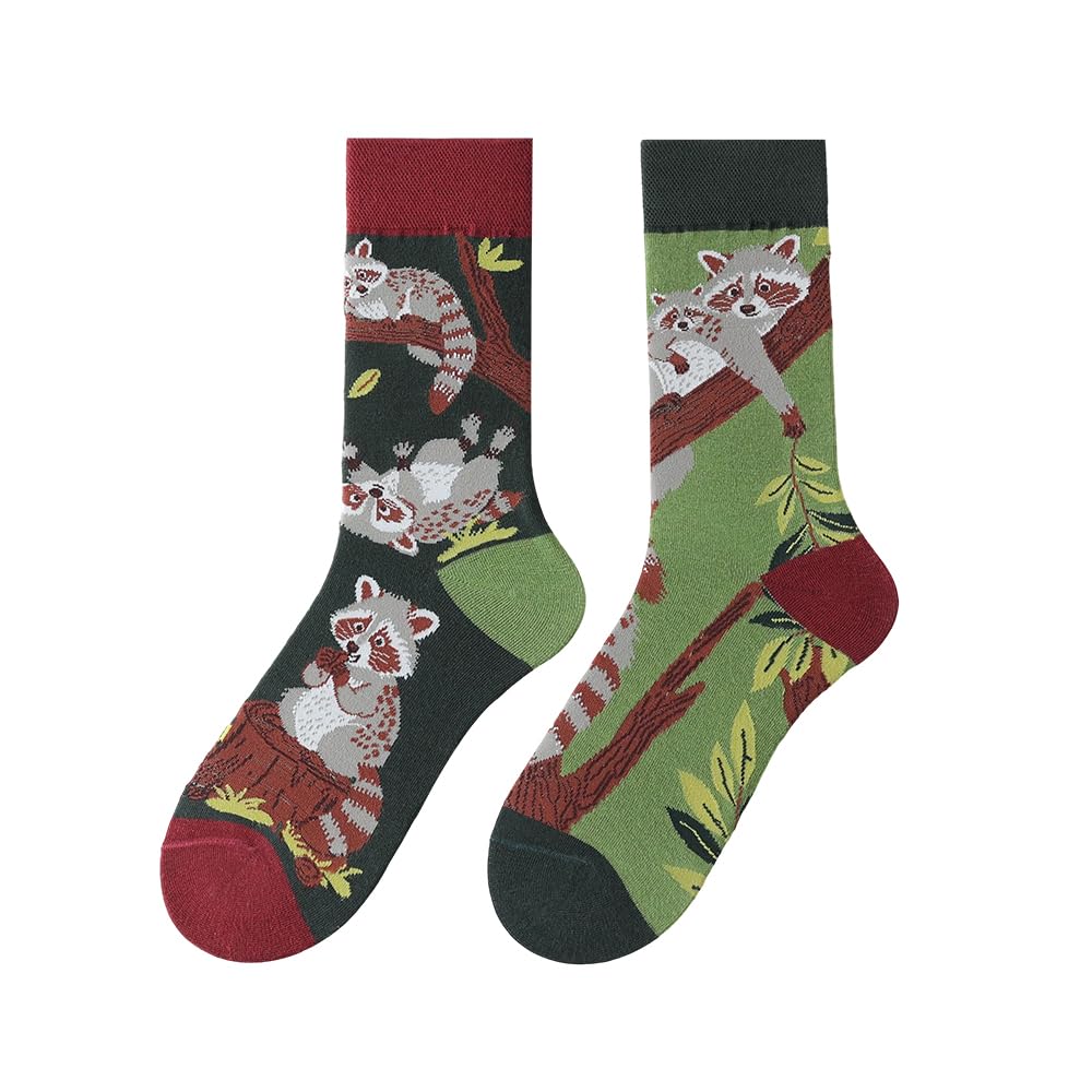 Calcetines Divertidos Unisex para Mujer y Hombre con Diseños Asimétricos en Par - Temas Animales, Comida, Fruta, Deporte y Arte en Algodón - Ideal para Regalos — view 12