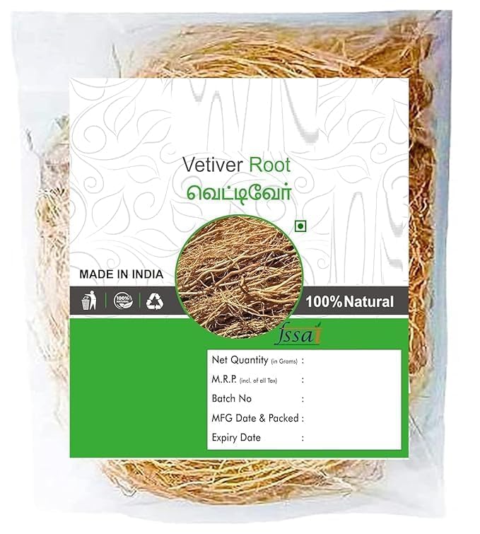 PB Vetiver Root 100g Khus Root Vetiveria Zizanioides Vala Kas Ramacham Vetiver for Hair Growth Healthy Skin (Pack of 1 X 100g)