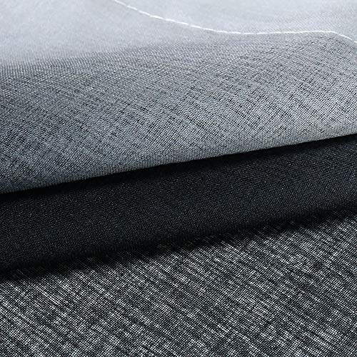 Seeglee Ombre Faux Linen Sheer Tier Curtains For Small Windows - 30 Wide By 24 Inches Long Short Curtains For Basement Bathroom ( Black,2 Panels) #TOP6