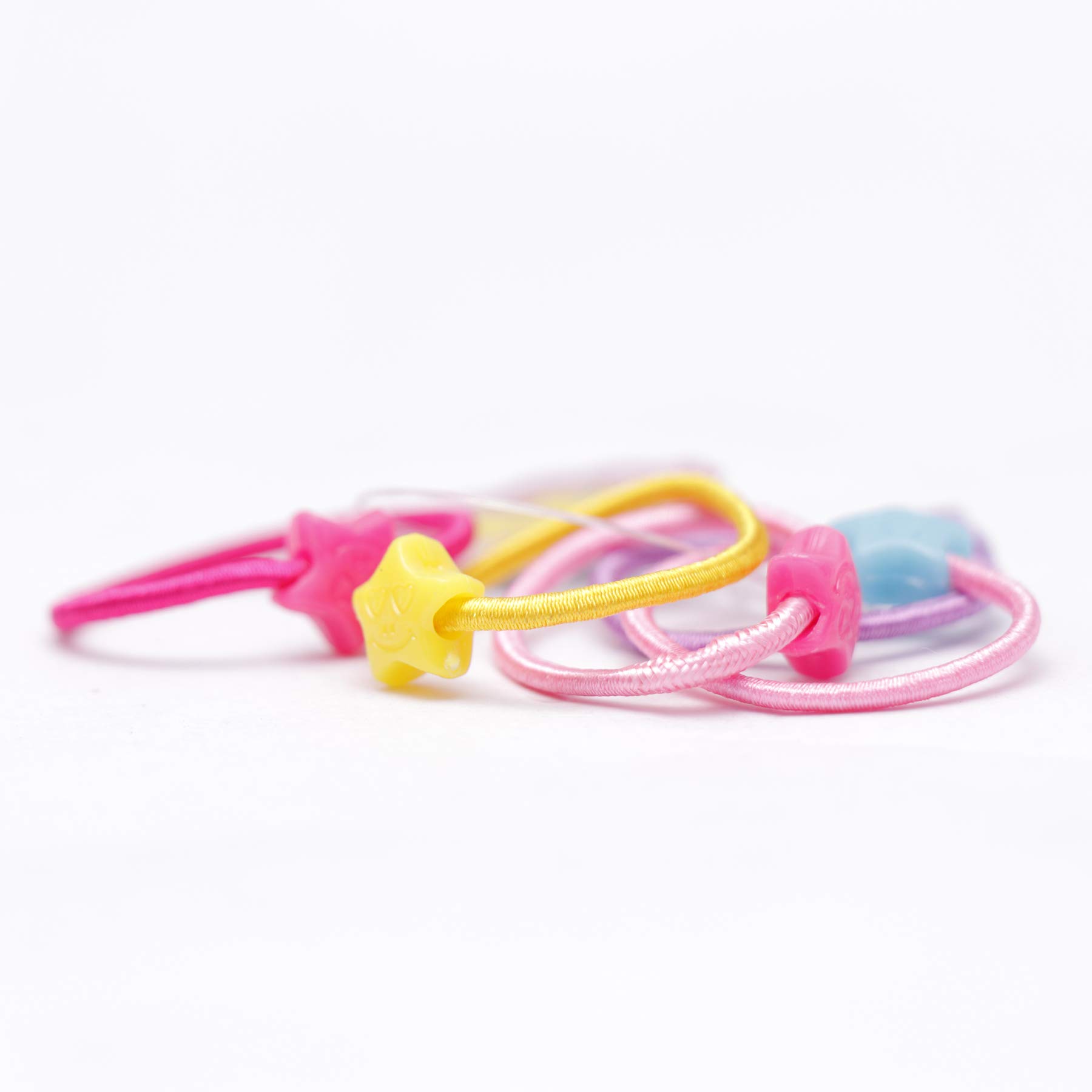 Honbon Multi Colors Soft Rubber Mini Hairbands Elastic Hair Ties Tiny for Baby Kids Girl 50 Pieces 2