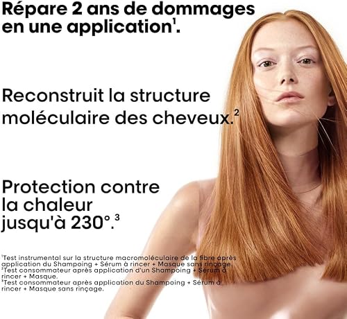 L’Oréal Professionnel Absolut Repair Molecular Leave-In Hair Mask, For Extremely Damaged Hair, Molecular Peptides Bond Repair, Restore Strength & Elasticity, Hair Treatment - 2