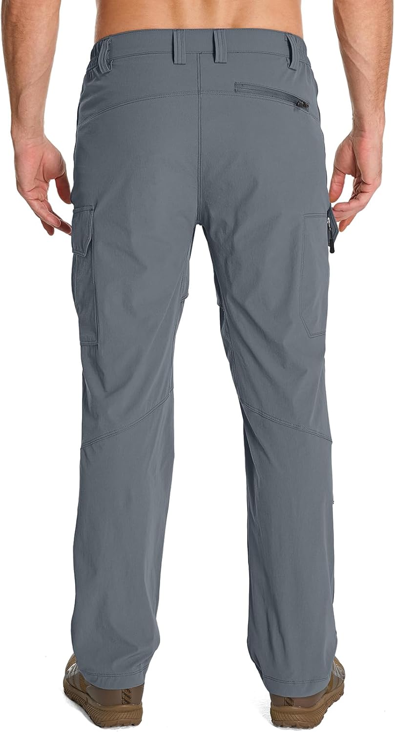 Mens Hiking Pants Convertible Lightweight Quick Dry Fishing Safari Camping Travel boy Scout Pants - Image 2
