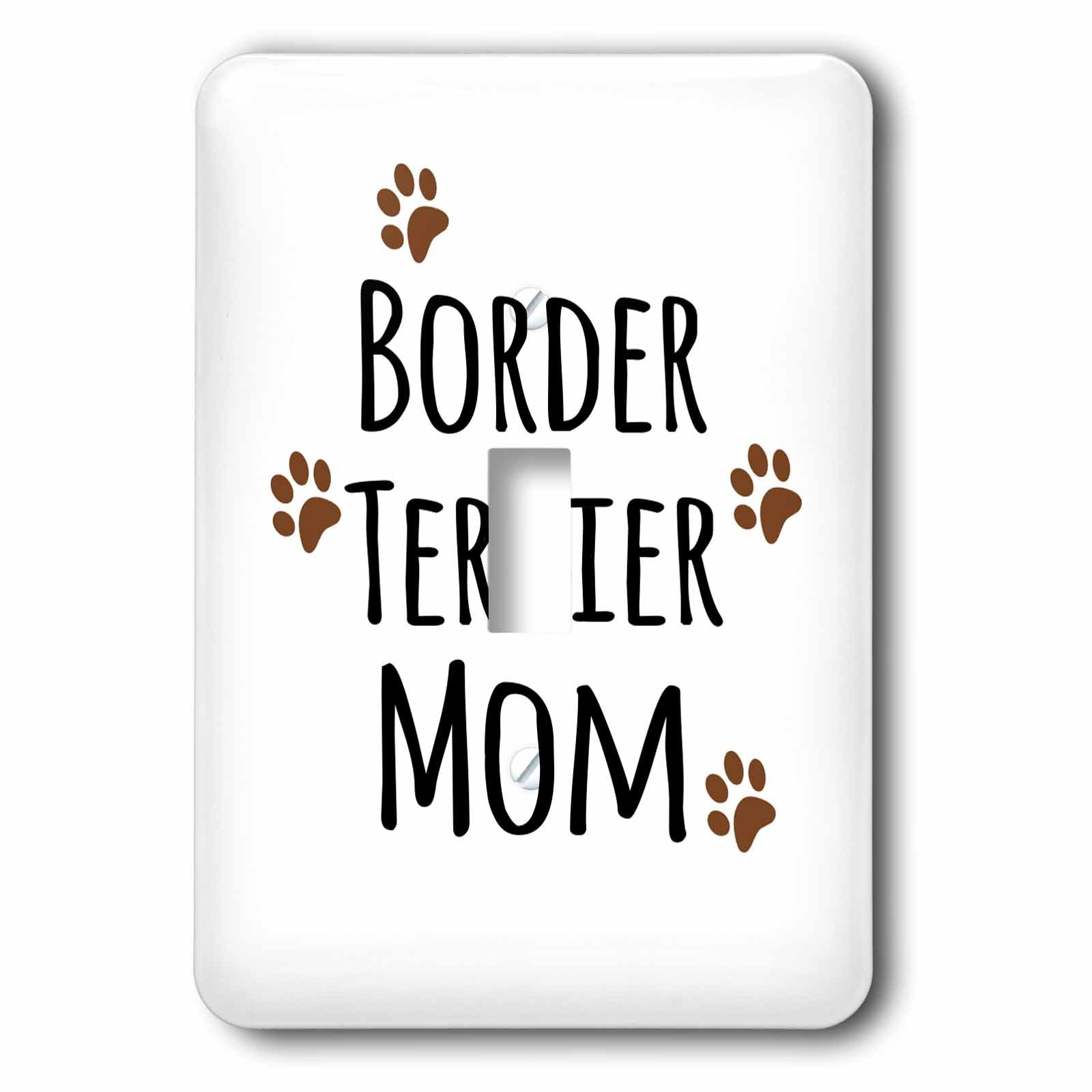 Interrupteur à bascule unique Border Terrier Dog Mom décor mural