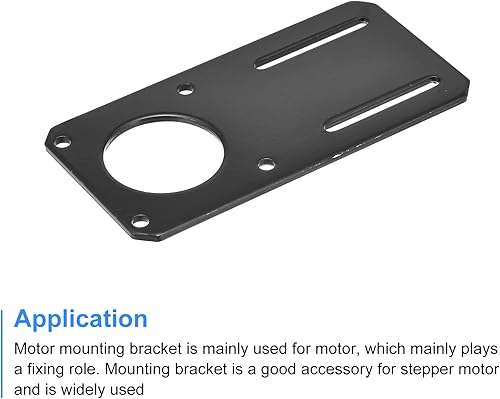 Miniatura 4 de MECCANIXITY Soporte de motor Soporte de montaje de motor de 5.197 x 2.559in, negro para motor paso a paso NEMA 23, 2 unidades