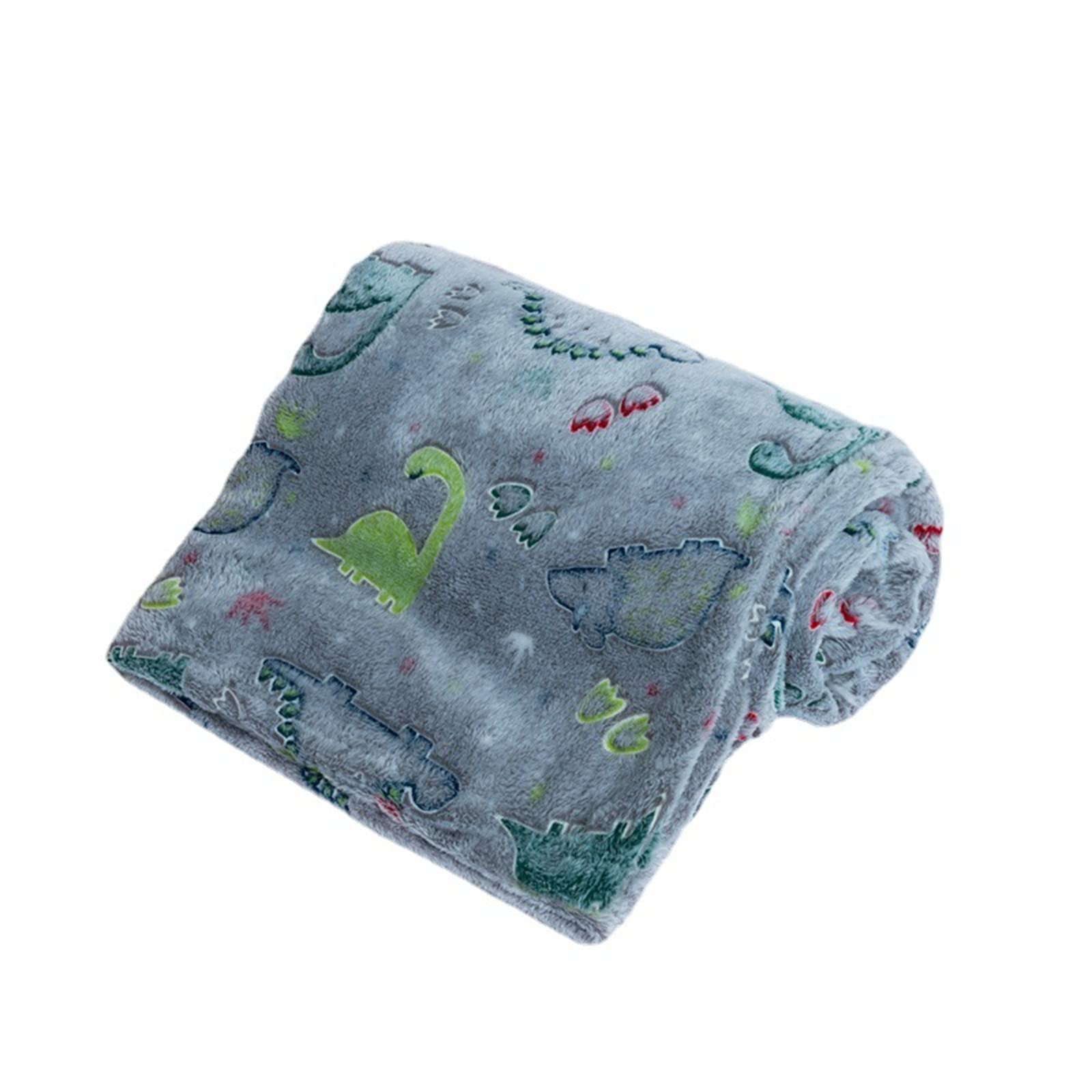 RAJEGAR Glow in the Dark Blanket Flannel Fleece Star for Kids Unicorn Dinasour Blanket