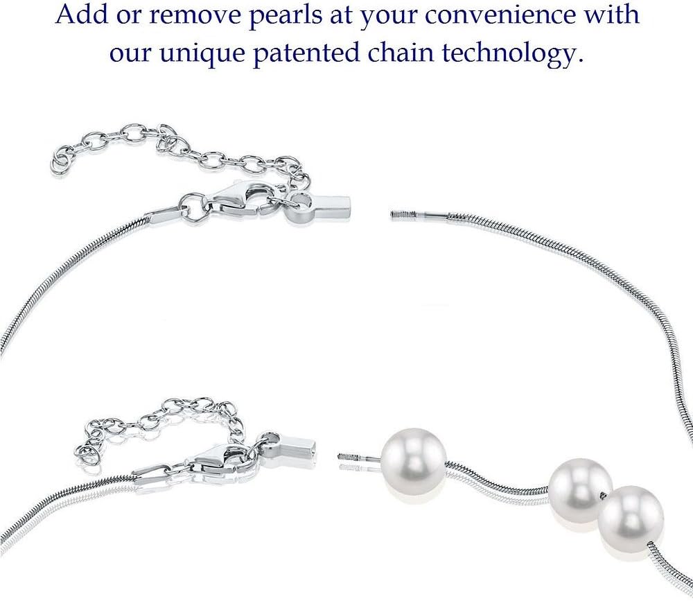 The Pearl Source PEARL MOMENTS 7-8mm AAAA Quality Round White Freshwater Cultured Additional Pearls for Build-A-Pearl Necklace for Women