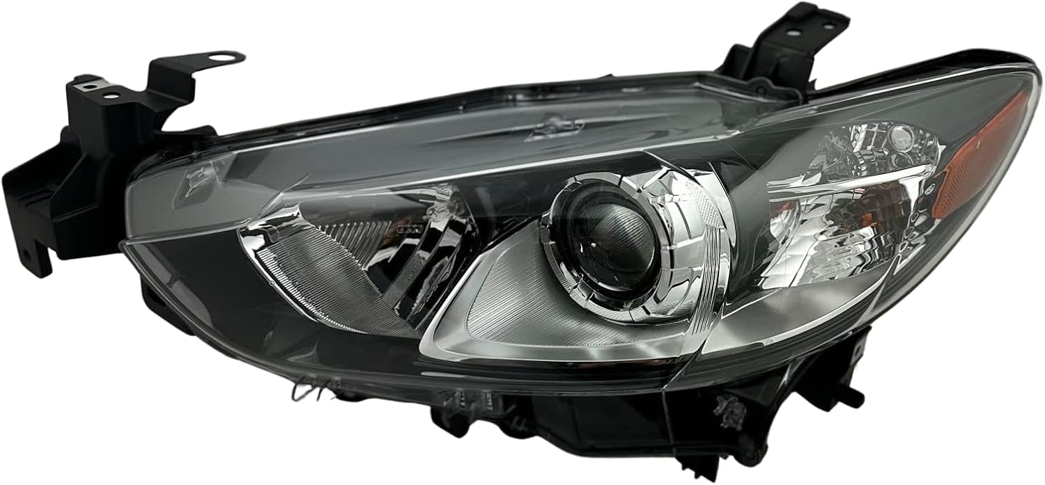 ALLIGATOR AUTO LIGHTS Headlight Assembly Compatible With Mazda 6 2014 2015 2016 2017 Halogen Headlamp with Bulbs, Left/Driver Side