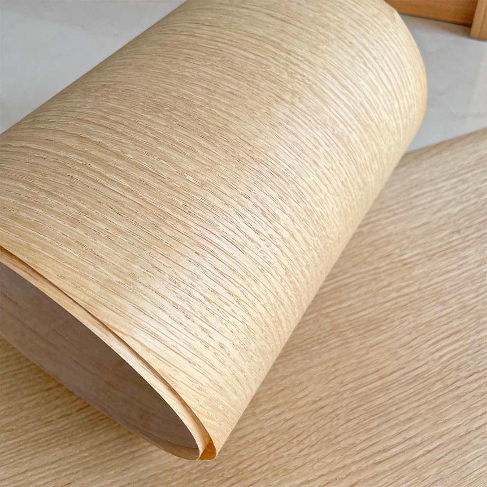 1 Rotolo di Rovere Naturale Modello impiallacciatura in Legno for mobili Stereo Fai da Te Fatti a Mano Decorazione della casa impiallacciatura Pannello di Pelle Sottile Artigianale 20 * 210 cm