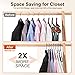 HOUSE DAY Black Plastic Hangers 60 Pack, Clothes Hangers with Non Slip Hooks, Durable & Space Saving Coat Hanger, Light-Weight Clothing Hanger, Perfect Closet Organizer for Everyday Use