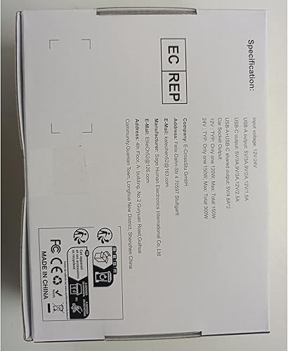 Miniatura 13 de Adaptador divisor de encendedor de cigarrillos de 300 W: divisor de coche de 12 V de 3 zócalos Extensión de cargador de coche Dual PD USB C y 18 W