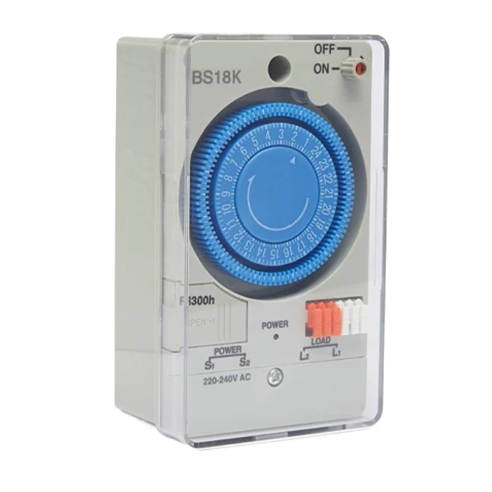 Interruttore Timer 50/60 Hz, Interruttore orario Meccanico 24 Ore con 48 Volte di accensione/spegnimento al Giorno Intervallo di impostazione 'Ora 30 Minuti (Size : 110V)