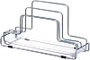 Asvel 2606 N Posay Stainless Steel Cutting Board with Stand Tray