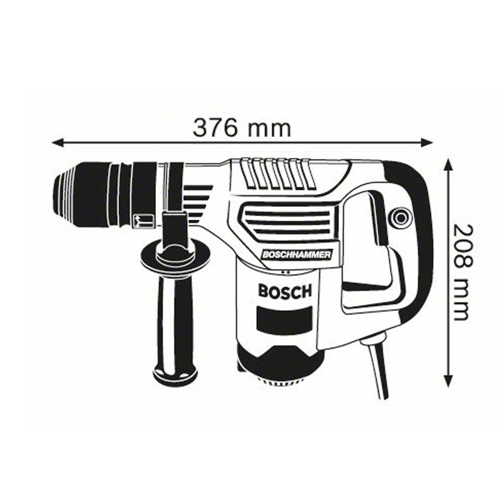 Bosch Professional martillo demoledor GSH 3 E (incl. cincel para azulejos, cincel puntiagudo, empuñadura auxiliar, maletín)
