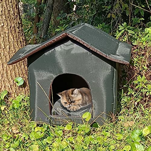Oxxggkao Hundehütte Betten für Hunde Waschbar Bedeckt Hundebett Mit Kissen Wasserdicht Haustierhaus Outdoor Niedliche Höhle Wasserdicht-2