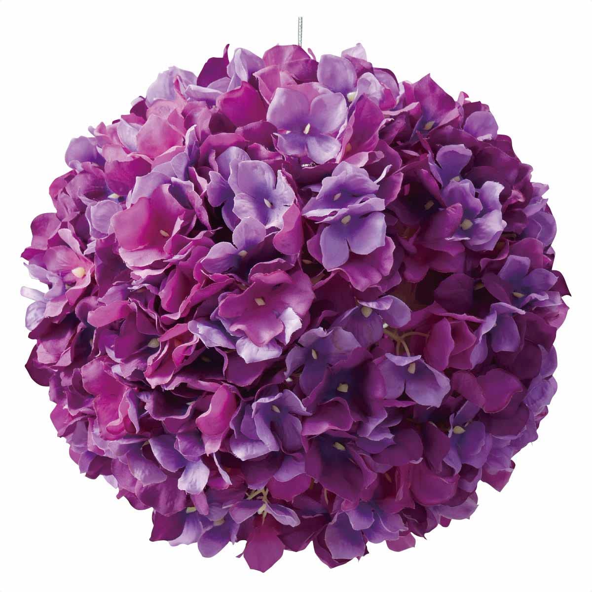 Amazon｜【廃番】あじさい造花ボール直径25cm パープル 【 造花