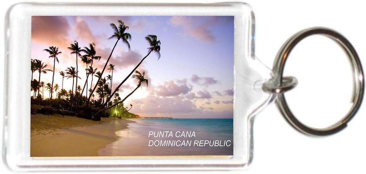 Dominican Republic Acrylic Keychains KeyRings Holders