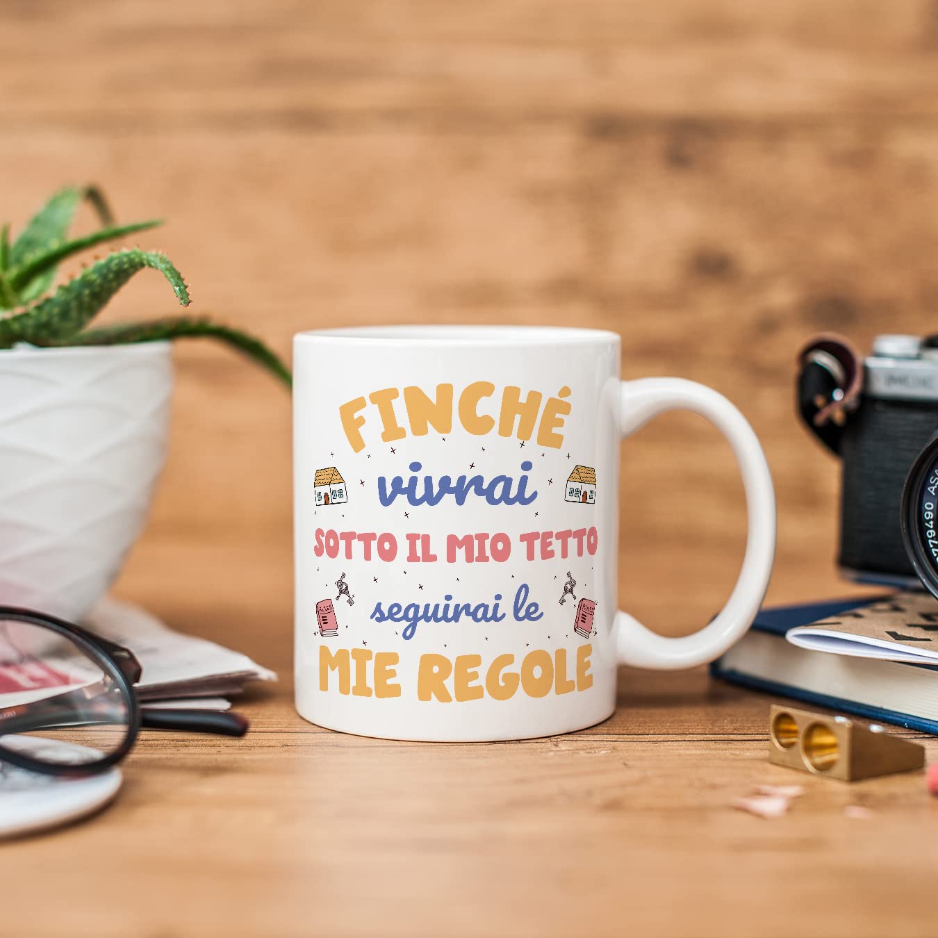 Tazza Regalo Per Mamma - Ceramica 350ml Con Scritta 'Regole Della Mamma' - Idea Per Festa Della Mamma E Compleanno - Foto 9