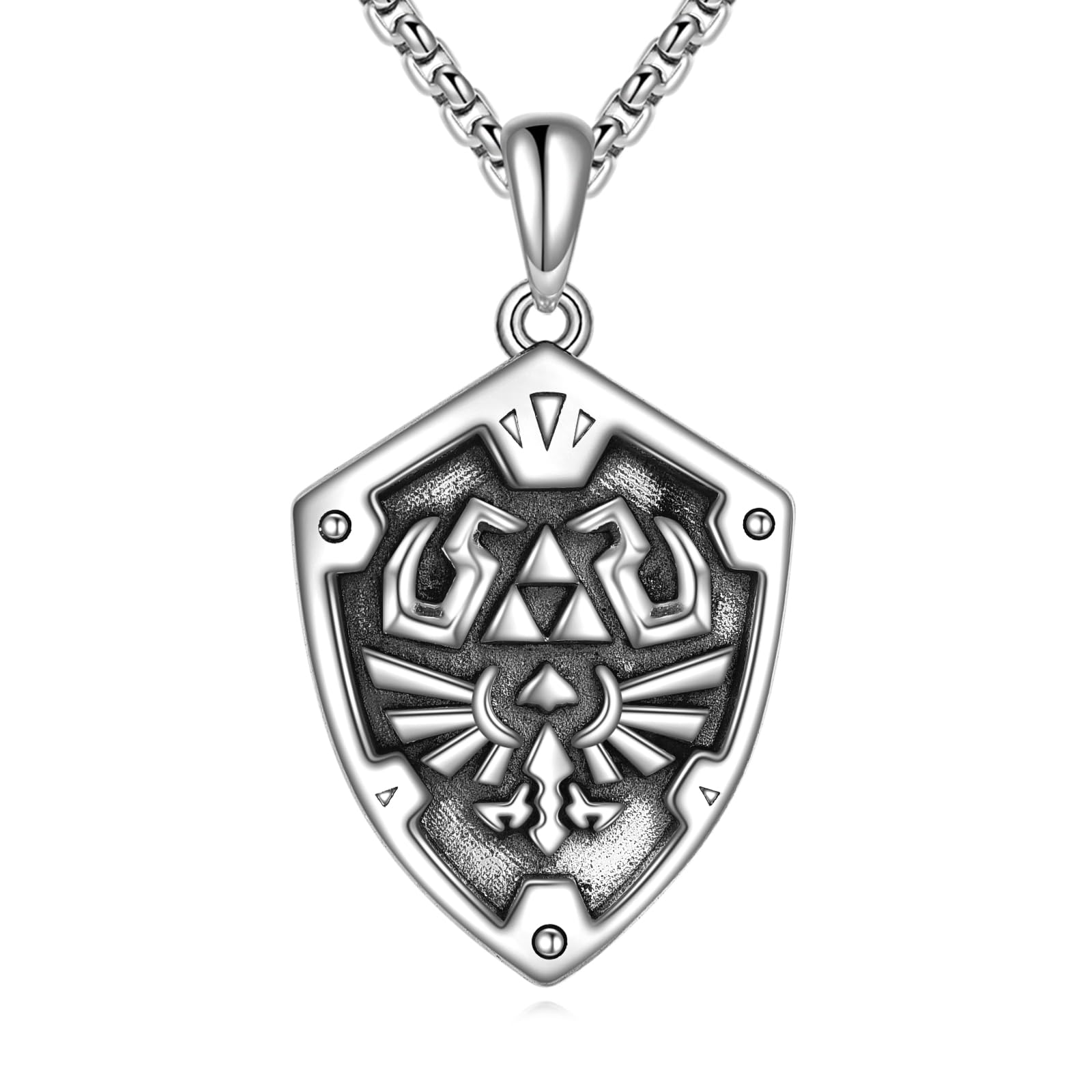 VONALA Zelda Halskette 925 Sterling Silber Anime Anhänger Kette Zelda Schmuck Geschenke für Herren Damen Jungen