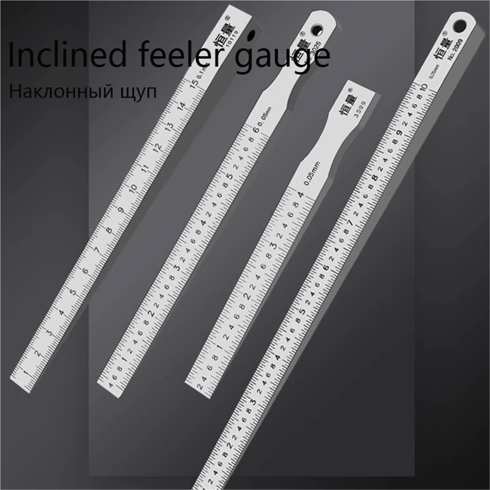 Righello di pendenza in acciaio inossidabile, calibro rilevamento della planarità, degli spazi, spazio, a cuneo 0,05(0.5-10mm)