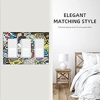 Vista 421 de Vista de ventana, isla tropical, playa, palmeras, cielo soleado, cubierta de interruptor de luz de palanca individual, placa decorativa de pared