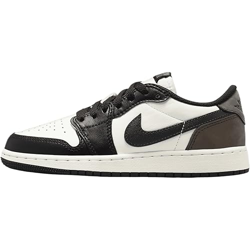 Air Jordan 1 Low OG Wolf Grey Big Kids' Shoes (CZ0858-102, Sail/Dark Mocha/Black)