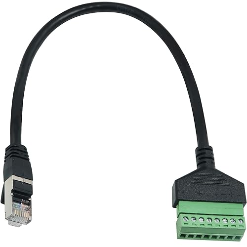 Cable adaptador sin soldadura de red macho RJ45 -20cm7.87in-RJ45 a 8P Terminal - Fijo sin tornillos de soldadura