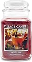 Village Candle Mulled Cider Large Glass Apothecary Jar Scented Candle, 21.25 oz., Red