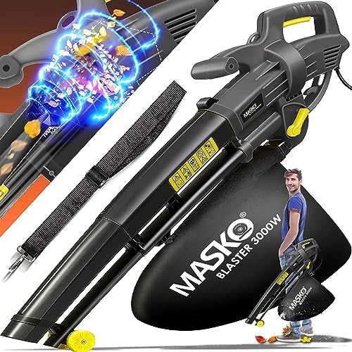 MASKO® Aspirador eléctrico de Hojas 3 en 1, eléctrico 3000W 45 l,...