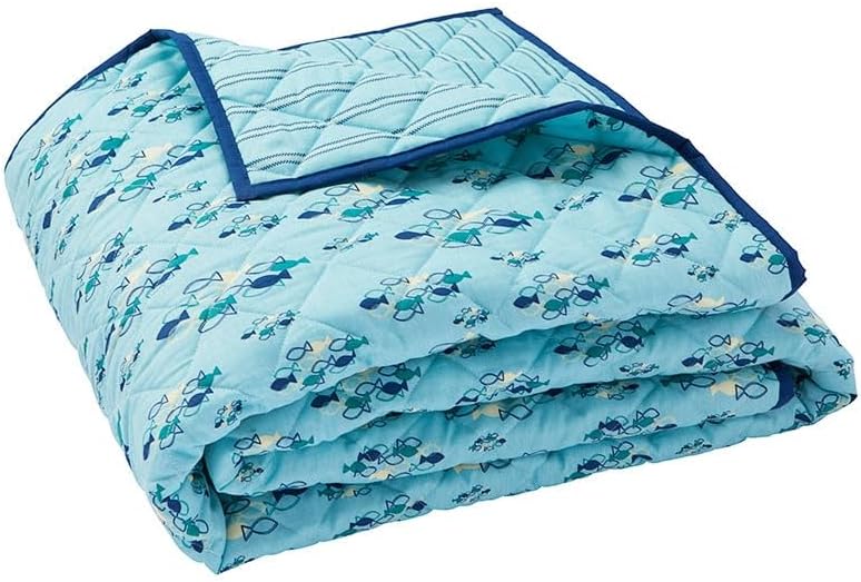 The Lakeside Collection School of Fish Quilt Ensemble - Full/Queen Quilt