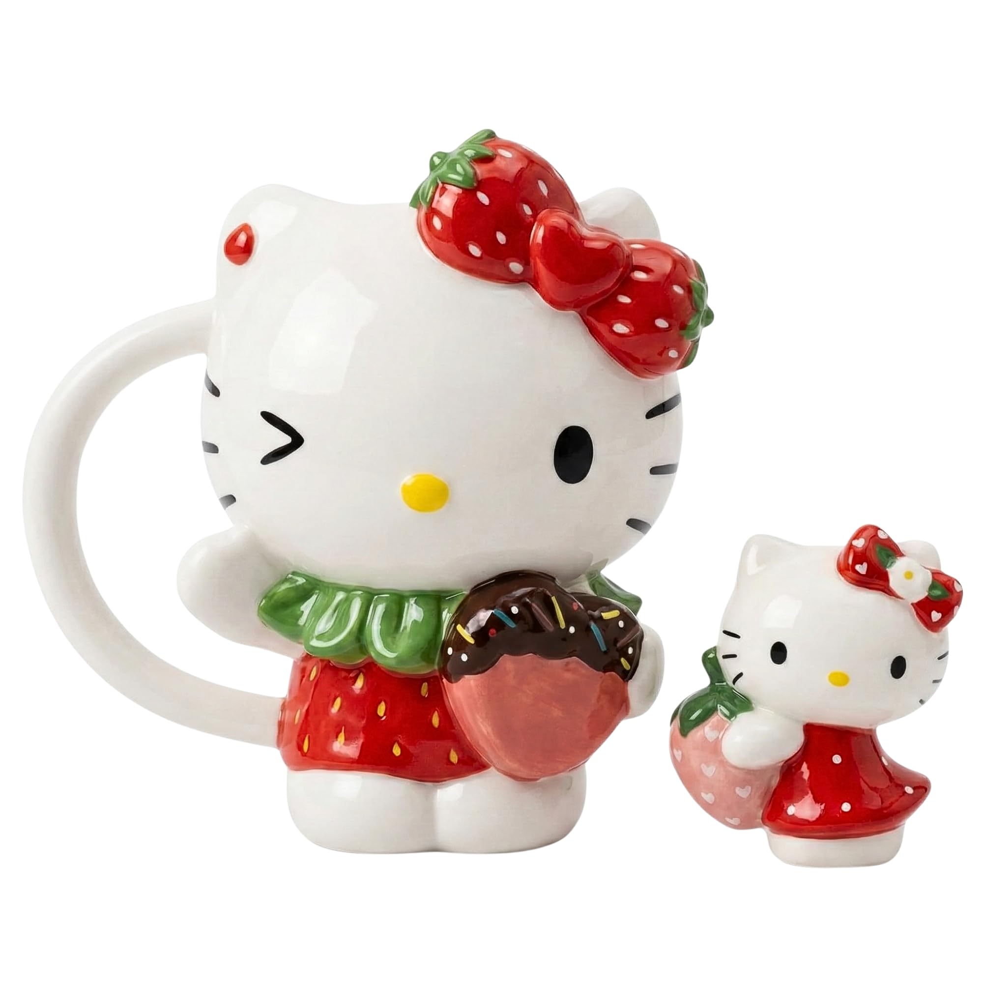 Blue Sky Clayworks Hello Kitty Figural Mug and Figurine Gift Set, Home & Kitchen Accessories, Ceramic, 24435
