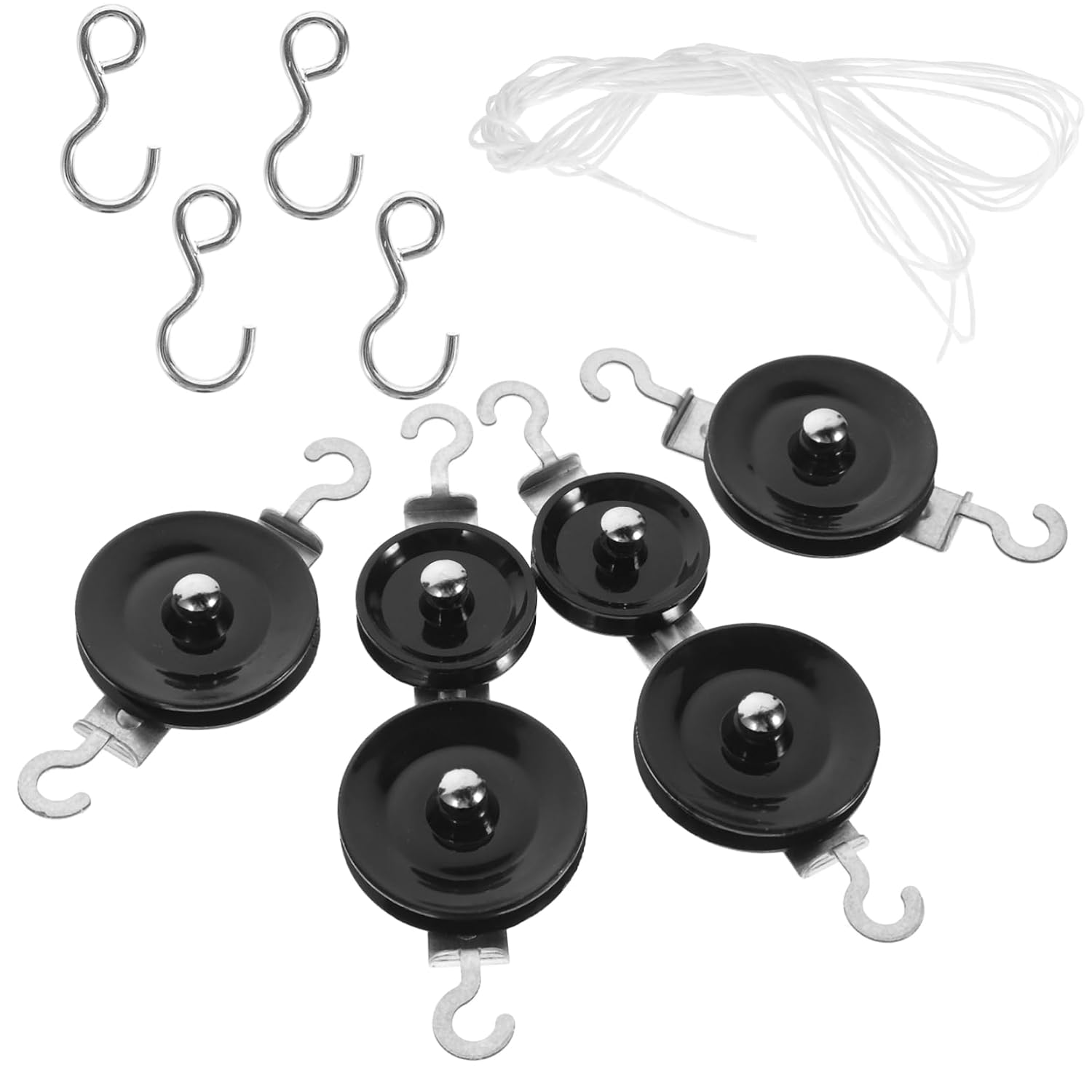 OUNONA 4sets Double Pulley System Physics Experiment Equipment Mechanics Teaching Tool for School Supplies